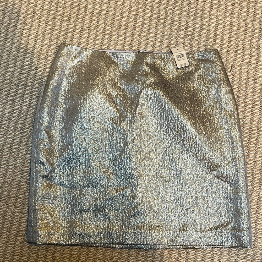 New with tags Ann Taylor silver holiday skirt size 6